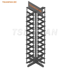 mosaic tiles floor stand black display rack-MM016