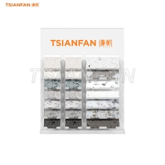 SRT037-artificial stone tabletop display stand vertical display rack