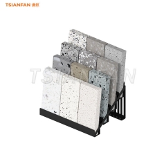 SRT055-simple ceramic tile table top display rack tile stands for display