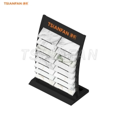 SRT017-quartz stone desk top display stand custom display rack