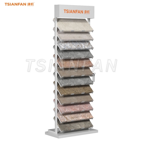 SW353-natural stone display stand tile monitor stand