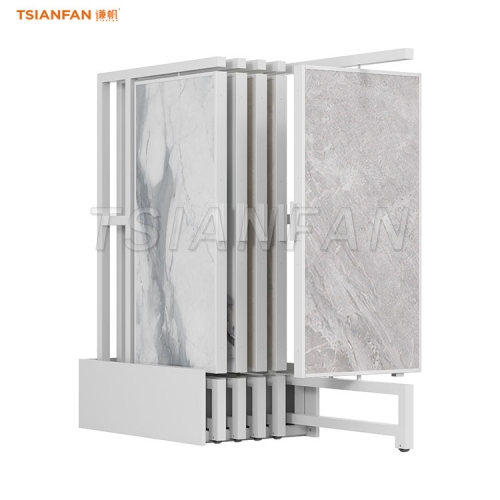 CT608-1-ceramic tiles sliding display stand stone display solution