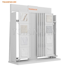 CF7501-porcelain tiles page turning display stand stone display ideas