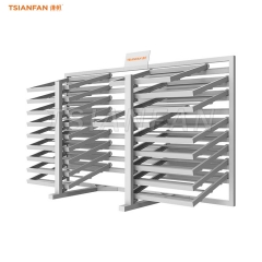 CX2037-Sliding display racks for large format porcelain tiles