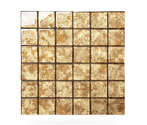 Gold Glass Backsplash Tile square Mosaic CGT7