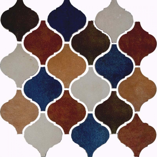 Vintage Arabesque Porcelain Tile in Multi Color for Wall CPT117