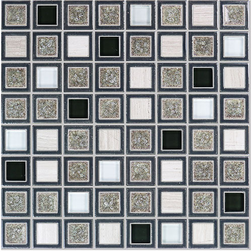 Antique Vintage Porcelain Stone Blending Glass Tile with Crackle Feature Backsplash Design PGST100