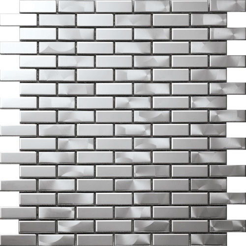 Brush Stainless Steel Mosaic Tile in Subway for Kitchen Wall SST107