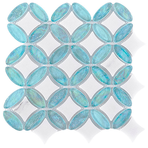 Copper Cash Backsplash Tile Glass Stone Mosaic GST130  0.65 sqft/sheet