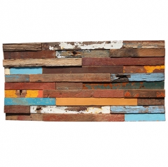 Colorful Reclaimed Wood Mosaic Tile for Backsplash and Wall BWT108