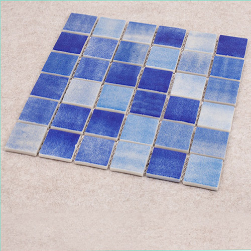 11.8”x 11.8”Blue Sea Glass Mosaic Tile for Kitchen Backsplash and Shower Wall CGT071