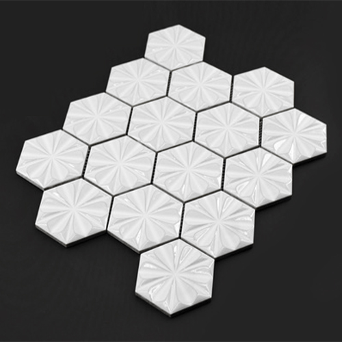 Hexagon Porcelain Mosaic Tile for Backsplash and Wall Remodel Decorative Ideas CPT211(0.83 Sq.ft/Sheet)