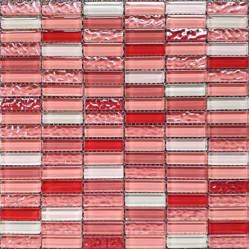Red wall tile glass mosaic  CGT059