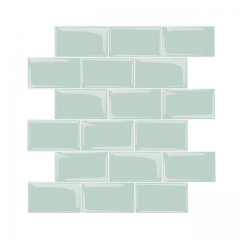 Green Subway Peel and Stick Backsplash Tile SOT1042 （0.97 sq.ft/sheet）