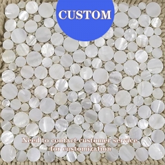 Extra White Pebble Pearlized Backsplash Tiles Mother of Pearl Mosaic MPT29