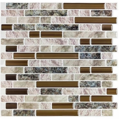 Natural Stone Look Peel and Stick Backsplash Tile Interlocking Mosaic SOT1073 12