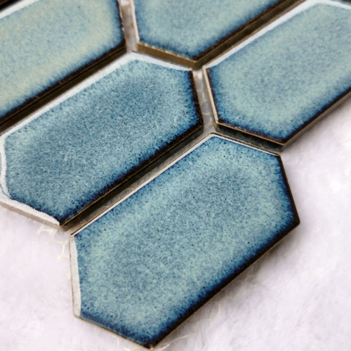 Turquoise picket  backsplash porcelain mosaics  0.85 sq.ft/sheet
