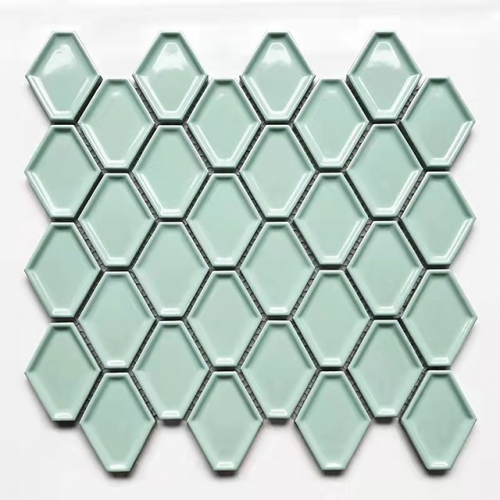 Sage Green Hexagon Tile Porcelain Mosaic CPT97