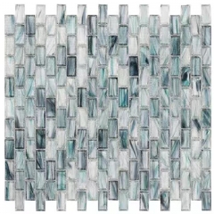 Blue Subway Wall Tile Glass Mosaic CGT29