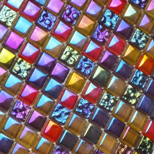 Rainbow Backsplash Tile Glass Mosaic for bathroom and kitchen  CGT055