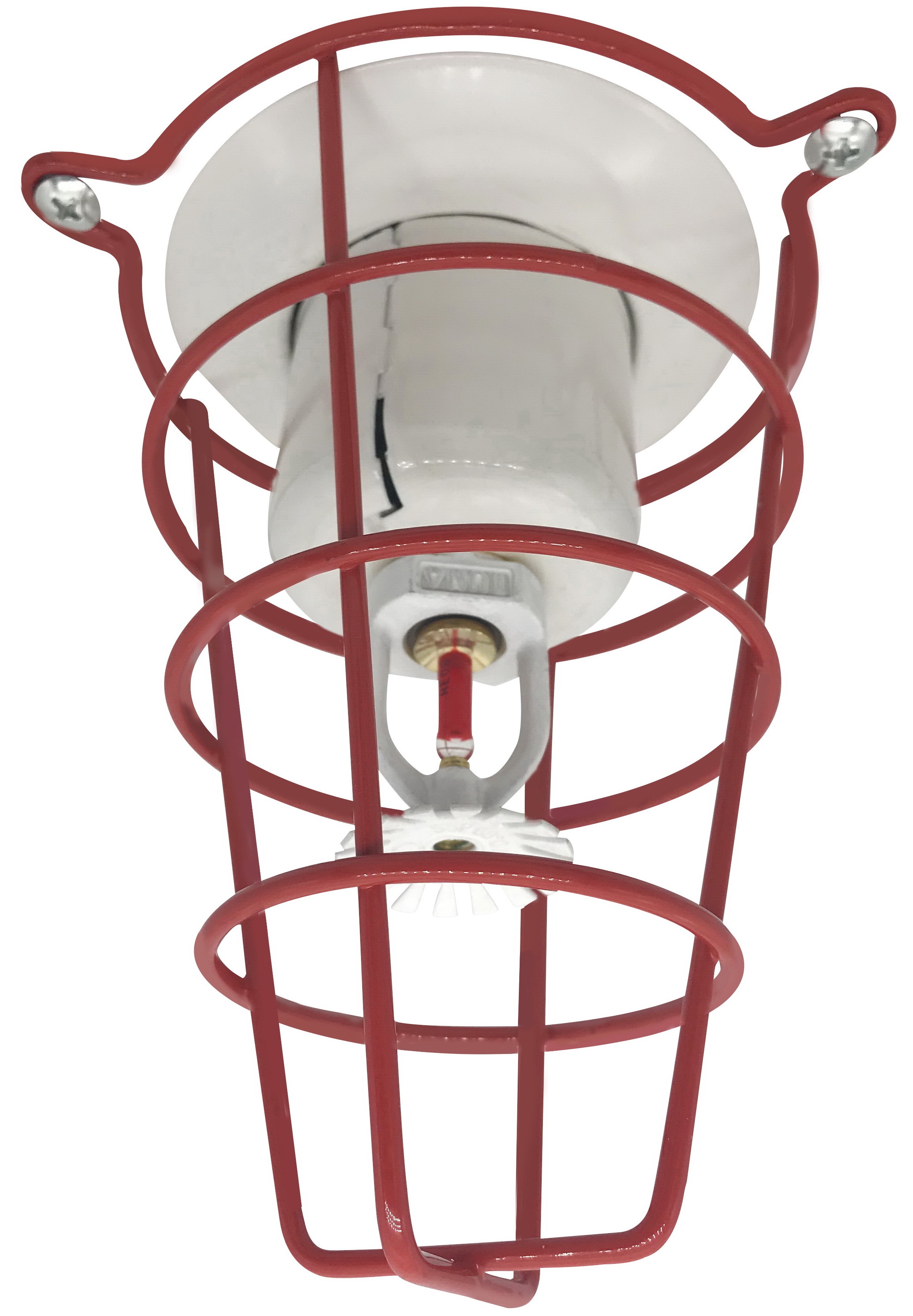 (4 Pack) Sprinkler Head Guard Red 6" Deep