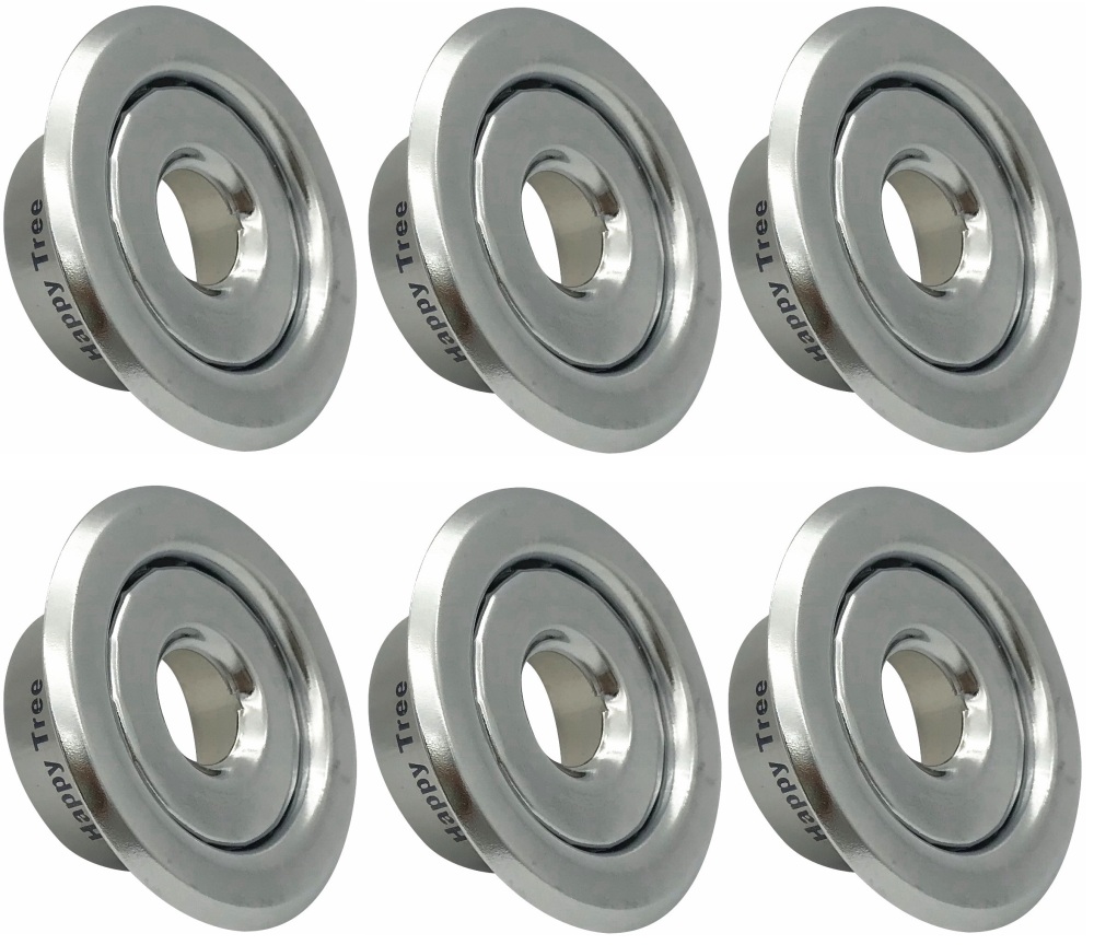 (6 Pack) 1/2" Fire Sprinkler Escutcheon Chrome