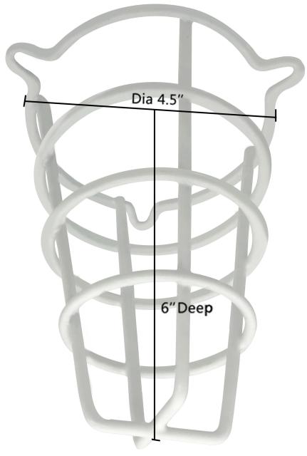 (4 Pack) Sprinkler Head Guard White 6&quot; Deep