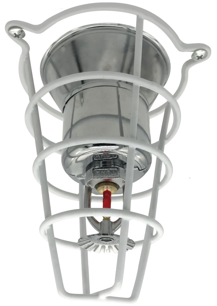 (2 Pack) Sprinkler Head Guard White 6" Deep