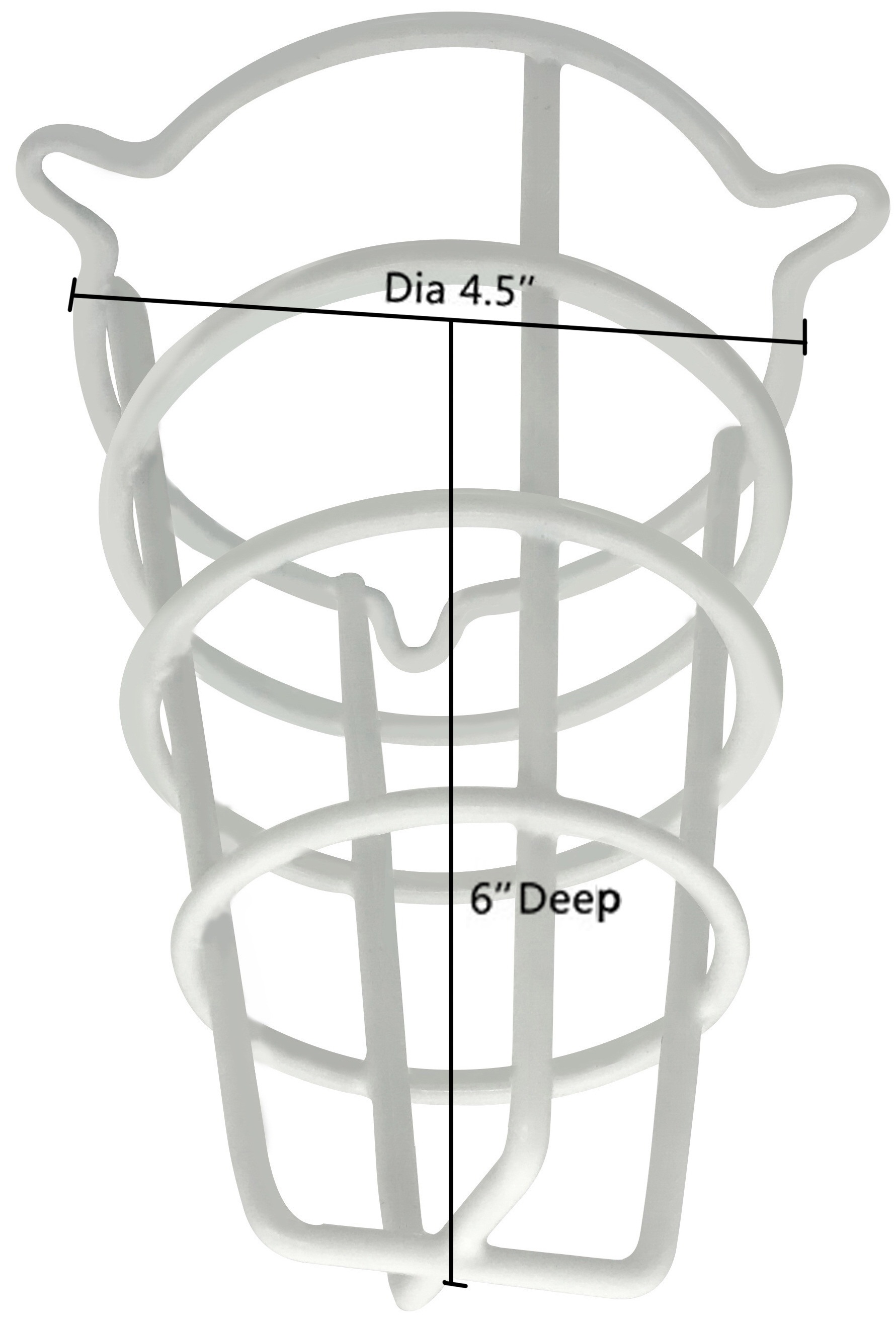 (2 Pack) Sprinkler Head Guard White 6" Deep