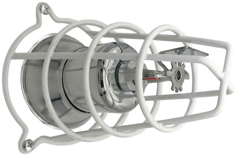 (4 Pack) Sprinkler Head Guard White 6" Deep
