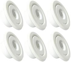 (6 Pack) 1/2" Fire Sprinkler escutcheon white