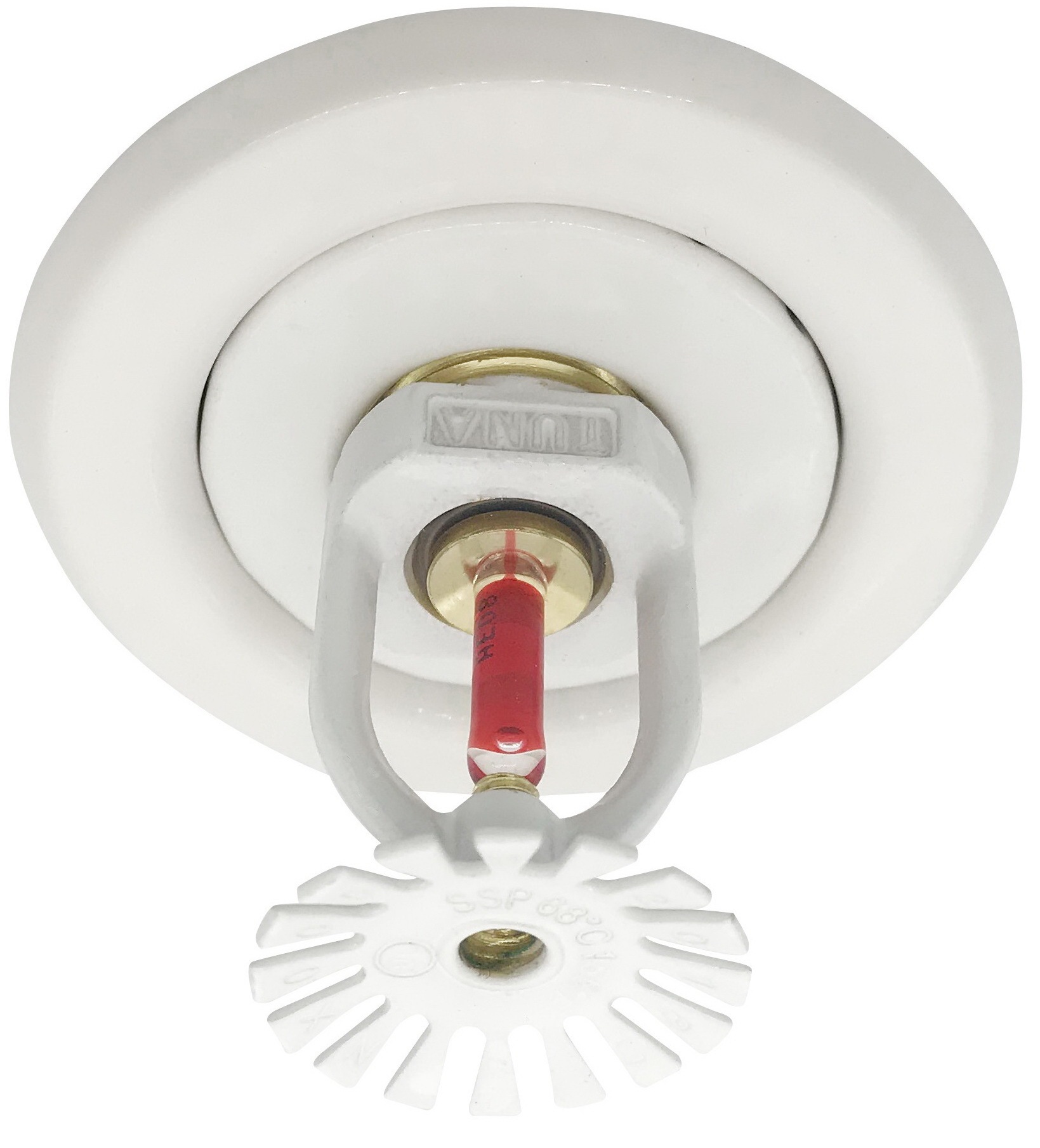 (6 Pack) 1/2" Fire Sprinkler escutcheon white
