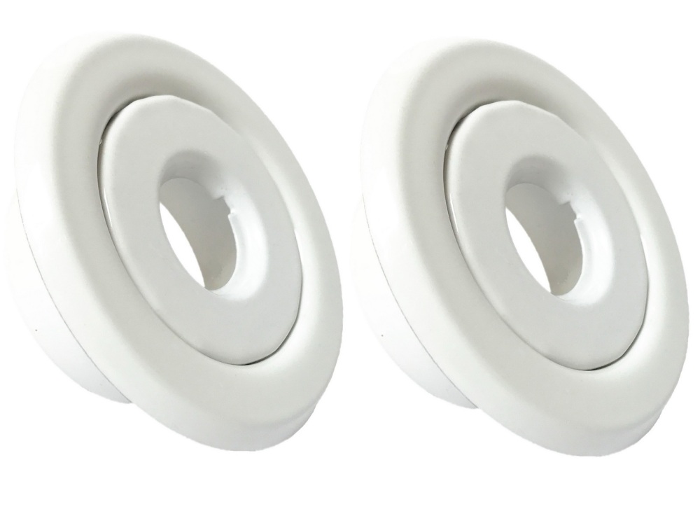 (2 Pack) 1/2" Fire Sprinkler Escutcheon White