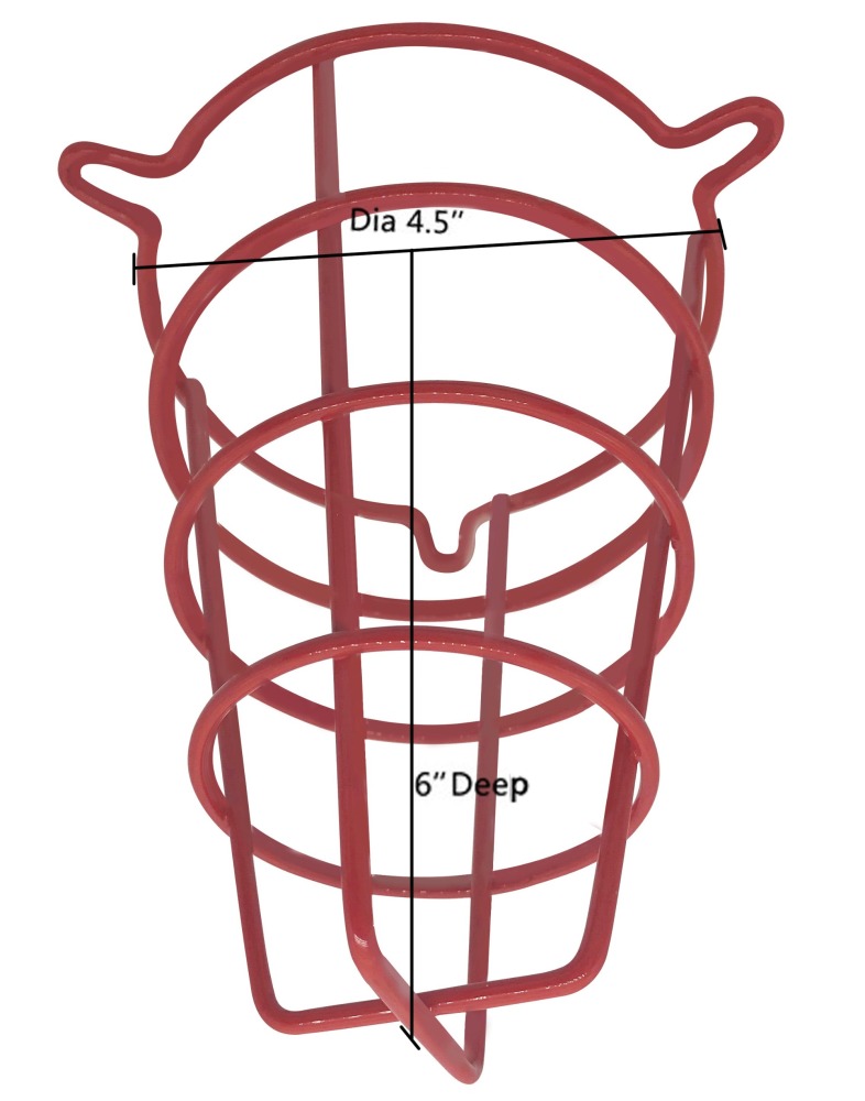 (10 Pack) Sprinkler Head Guard Red 6" Deep