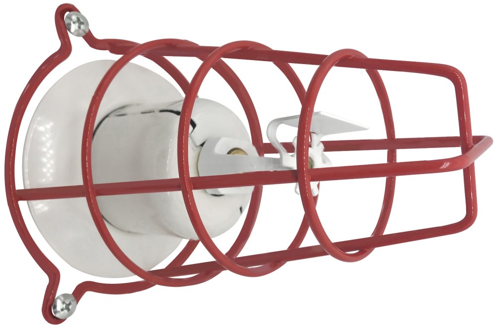 (4 Pack) Sprinkler Head Guard Red 6" Deep