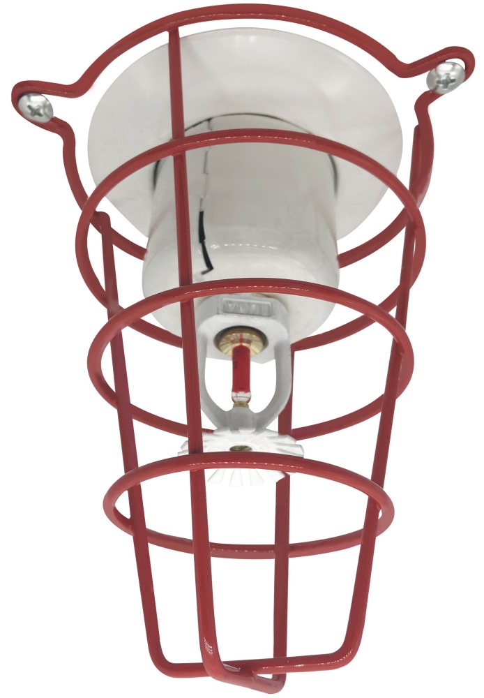 (2 Pack) Sprinkler Head Guard Red 6" Deep