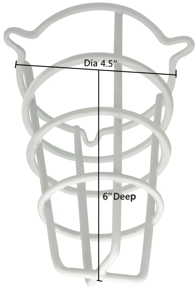 (10 Pack) Sprinkler Head Guard White 6" Deep