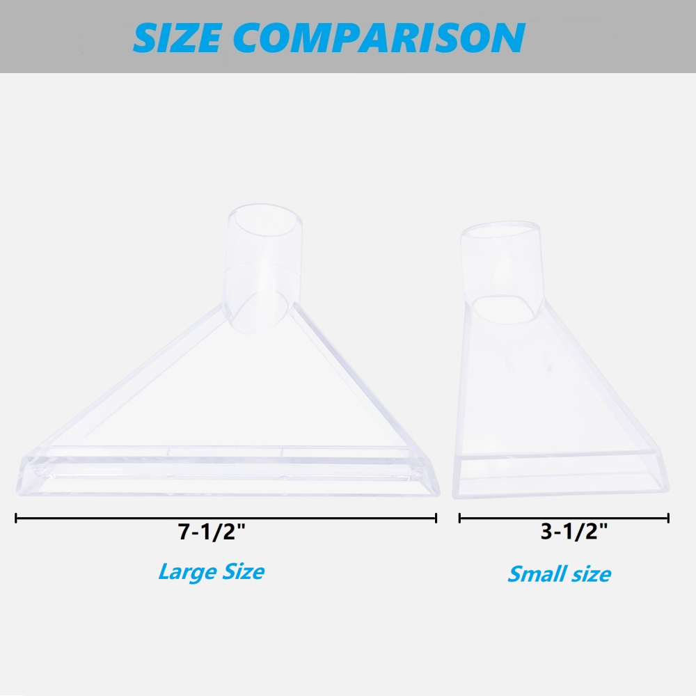 Fits All Brand's Shop Vac Extractor Attachment  7-1/2" Width Clear Head for Upholstery/Carpet Cleaning