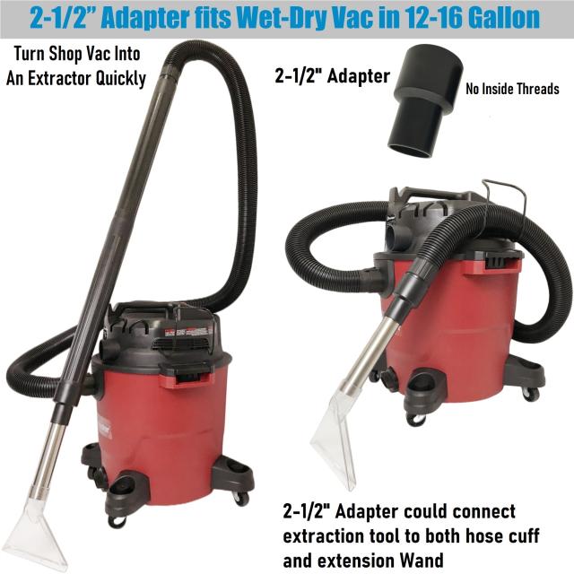 Fits All Brand's shop vac extractor attachment with Large Clear Head for Upholstery & Carpet Cleaning