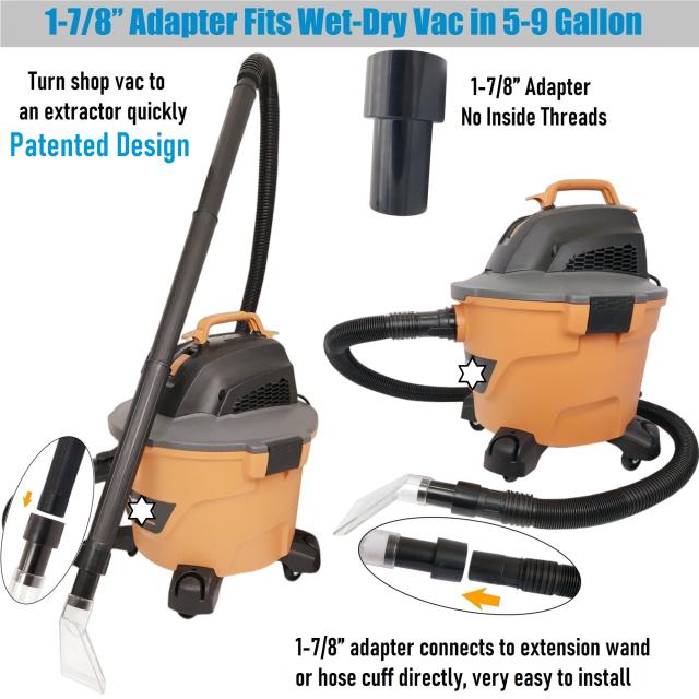Shop Vac Extractor Attachment For Shop Vac in 2.5-9 Gallon  3-1/2" Small Clear Head for Upholstery & Carpet Cleaning