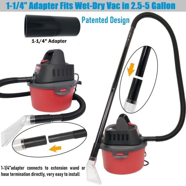 Shop Vac Extractor Attachment For Shop Vac in 2.5-9 Gallon  3-1/2" Small Clear Head for Upholstery & Carpet Cleaning