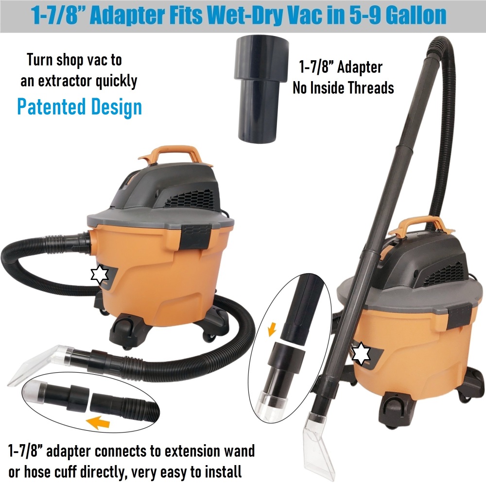 Ftis All Brands' Shop Vac Extractor Attachment 3-1/2" Clear Head  for Upholstery/Carpet Cleaning