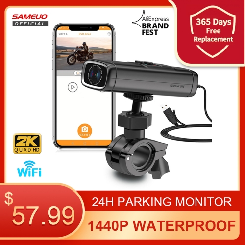 Sameuo Q1 motorcycle camera Video recorder 1440P dash cam moto bike Camera helset camera Motorcycle dvr waterproof dashcam wifi