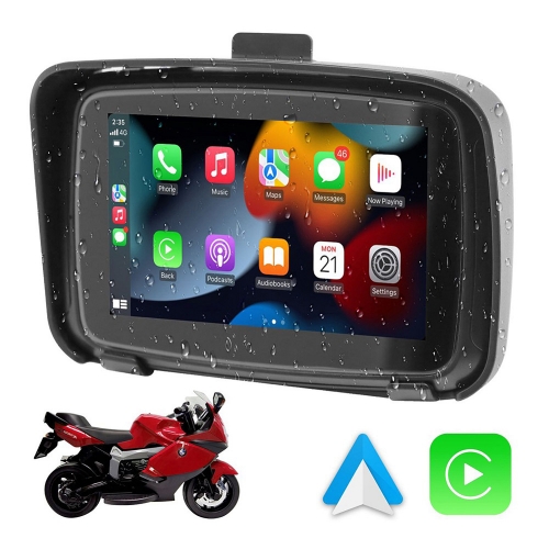 Motorcycle Carplay Auto Link Usb Waterproof Android Auto IPX7 5 Inch Screen Motorcycle Carplay GPS Navigation