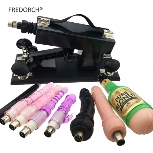 FREDORCH Aktualisierte Version Einstellbare Geschwindigkeit Sex Machine für Paare mit Vagina Cup und 6PCS Dildo