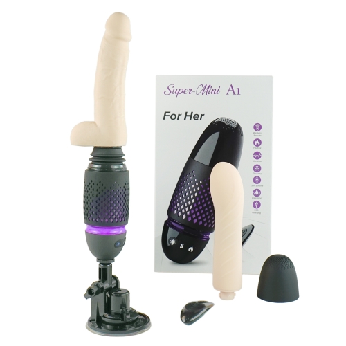 FREDORCH Vibromasseurs télescopiques à télécommande automatique Sex Machine Dildo pour femmes Masturbation Pumping Gun Sex Toys pour femme (avec deux 