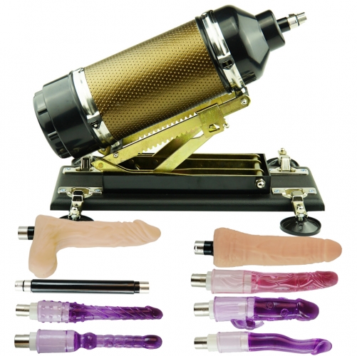 FREDORCH Gold Sex Machines para hombres y parejas con accesorios 8pcs 3XLR