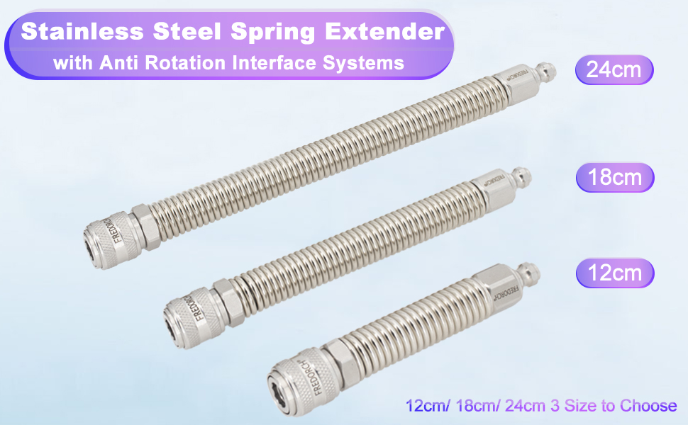 Tekel Anti Rotation Spring 3 Size Stainless Steel Spring Extender With Self lock Decagon Anti ...