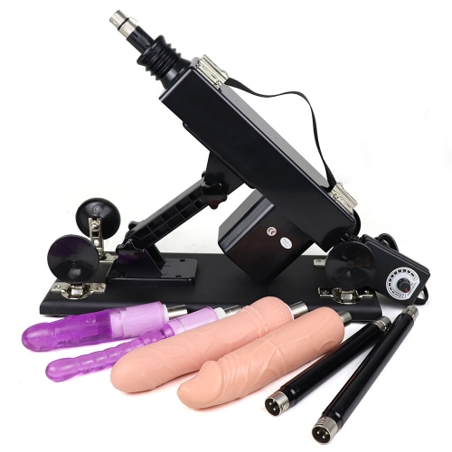 FREDORCH Sex Machine Automatic Dildo Machine with Realistic Dildo, Thrusting Machine Love Machine with 3XLR Connector for Men and Women Solo Play and 
