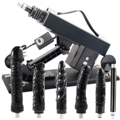 FREDORCH Sex Machine Fuck Machine  Thrusting big black Dildo Machine with 3 XLR Connector,Fucking Machine Couple Sex Toys 6 Attachments